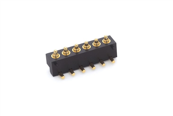 Angle dwat 6 Pin Pogo Pin Connector