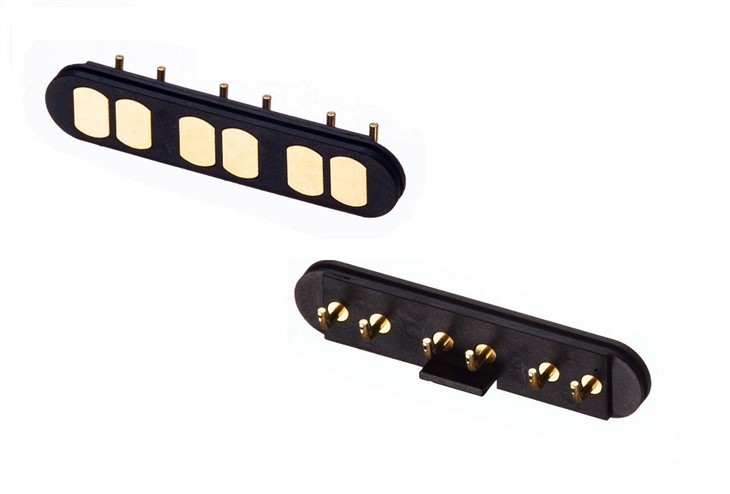 90 Degree 6 Pin Pogo Pin Connector