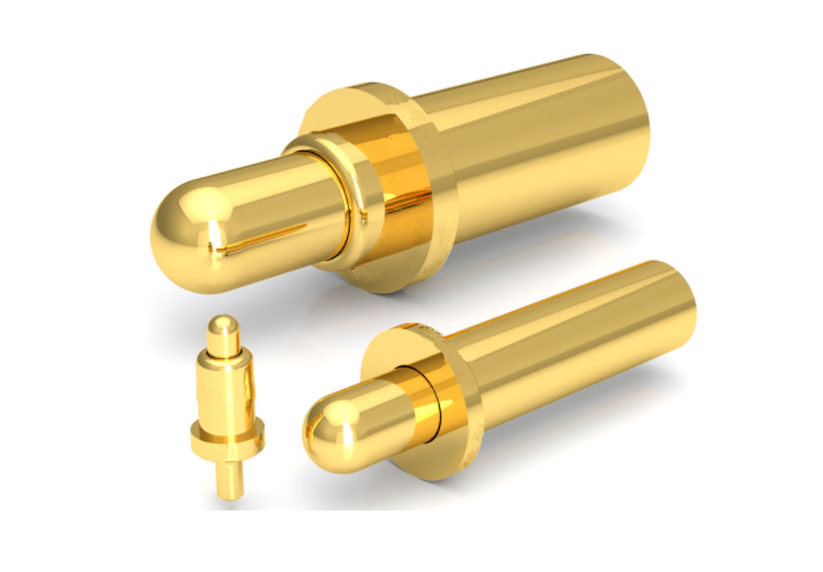 Pogo Pin ki chaje ak sezon prentan an electroplated