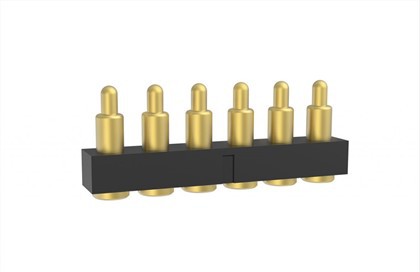 6 Pin plake Gold Pogo Pin Connector