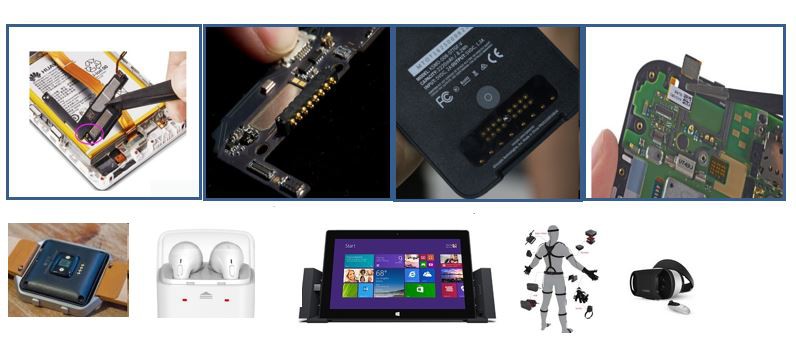 Pogo PIN Connector aplike nan aparèy entelijan