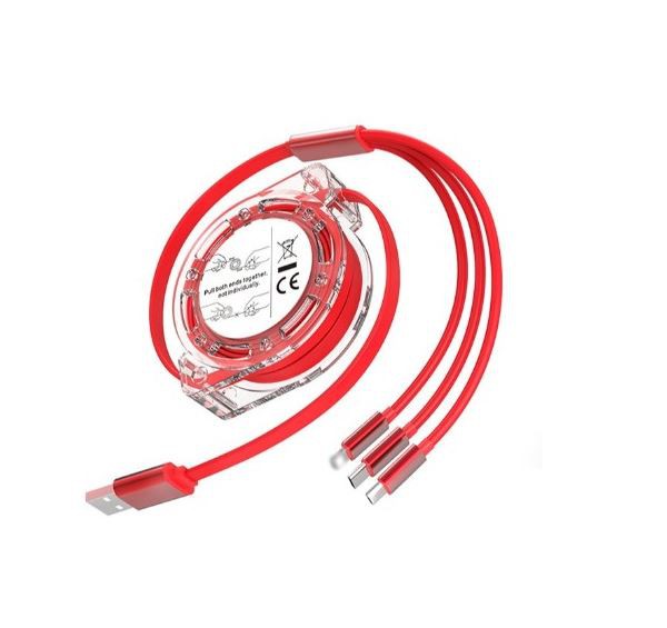 Retractable twa-an-yon done chaje kab