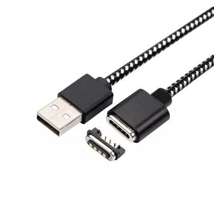 4Pin USB mayetik Pogo Pin Chaje Kab